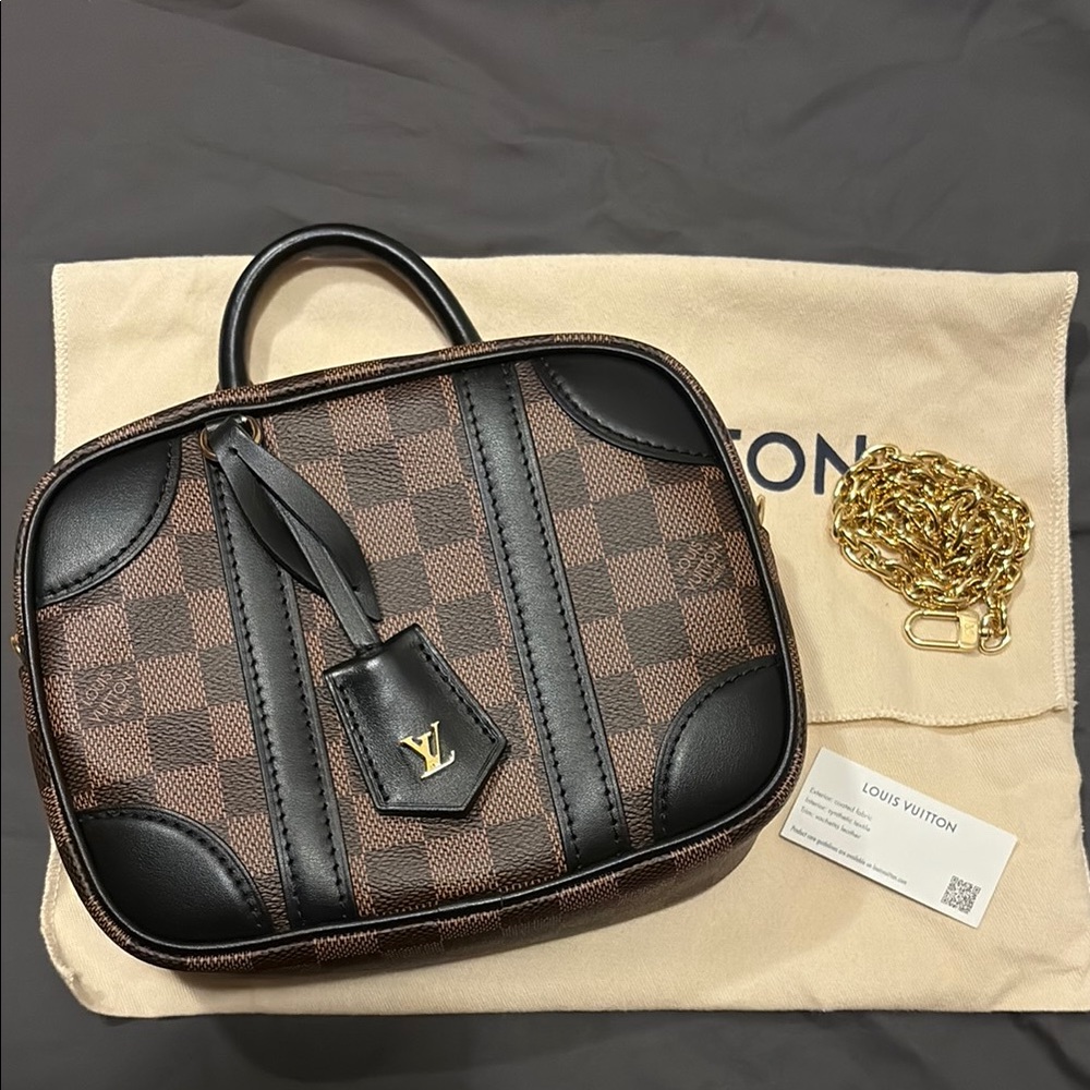 Damier Ebene Valisette Souple BB Black Louis Vuitton